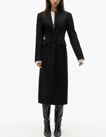 Palton Pull&Bear, negru Negru