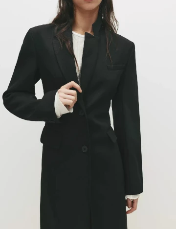 Palton Pull&Bear, negru Negru