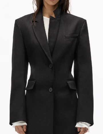 Palton Pull&Bear, negru Negru