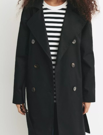 Trench Pull&Bear, negru