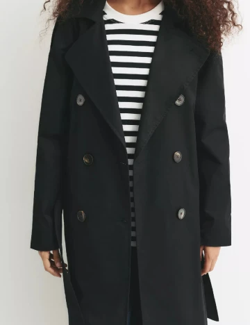 Trench Pull&Bear, negru