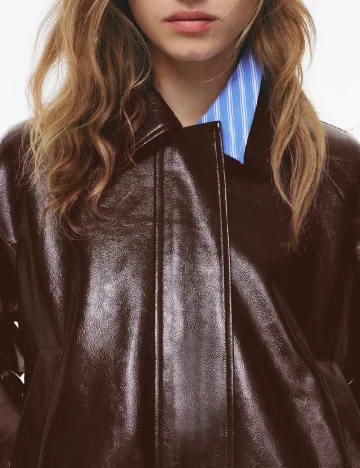 Jacheta Pull&Bear, visiniu Rosu