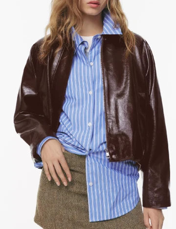 Jacheta Pull&Bear, visiniu Rosu