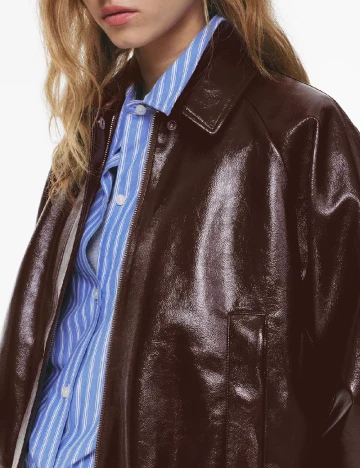 Jacheta Pull&Bear, visiniu Rosu