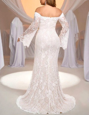Rochie lunga SHEIN CURVE, alb