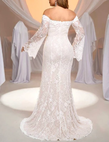 Rochie lunga SHEIN CURVE, alb Alb