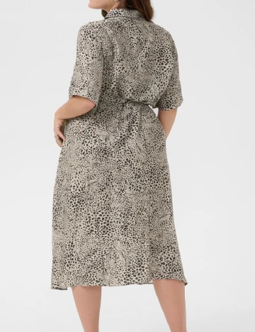Rochie medie Kaffe Curve, bej Crem