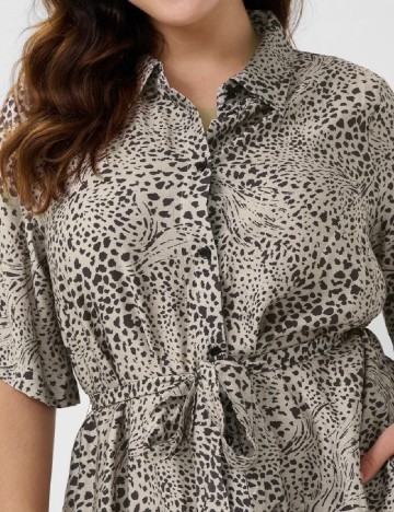 Rochie medie Kaffe Curve, bej