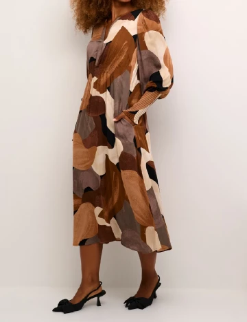 Rochie medie Culture, mix culori Mix culori