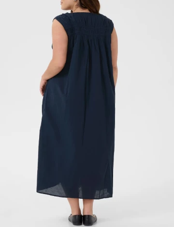 Rochie medie Kaffe Curve, bleumarin Albastru