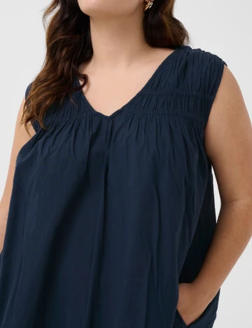 Rochie medie Kaffe Curve, bleumarin Albastru