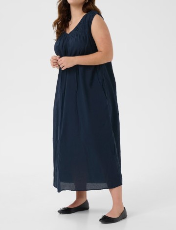 Rochie medie Kaffe Curve, bleumarin