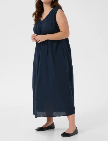 Rochie medie Kaffe Curve, bleumarin Albastru