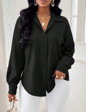 Camasa SHEIN, negru Negru