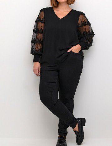 
						Bluza Kaffe Curve, negru