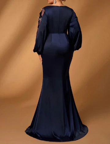 Rochie lunga SHEIN CURVE, bleumarin inchis