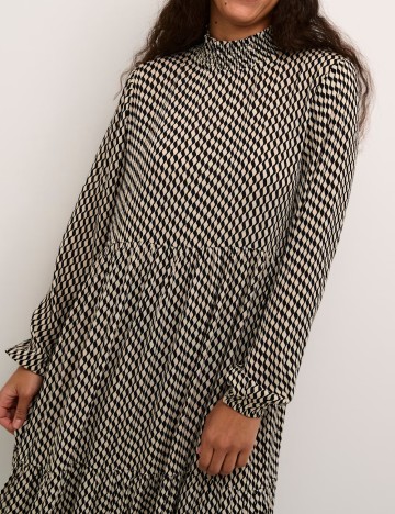 Rochie medie Kaffe, alb/negru