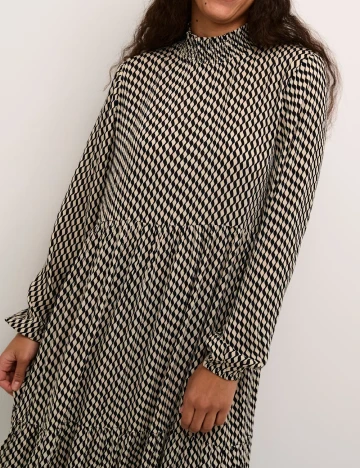 Rochie medie Kaffe, alb/negru