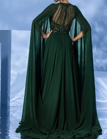 Rochie lunga Giffniseti, verde inchis