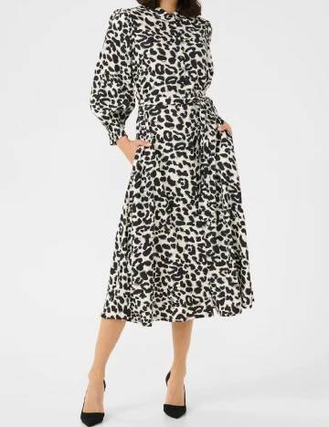 Rochie medie Kaffe, animal print Animal print