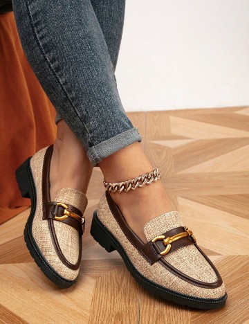 
						Mocasini SHEIN, crem