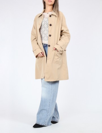 
						Trench SHEIN, maro deschis
