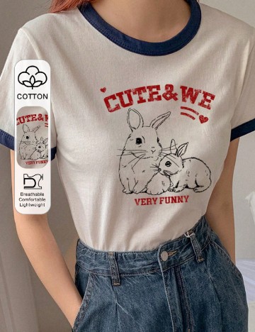 
						Tricou Dazy, crem