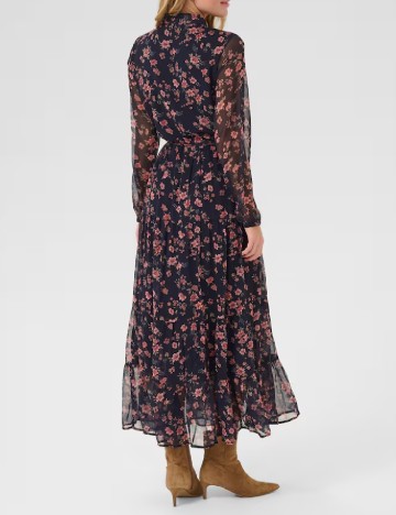 Rochie lunga Cream, floral print
