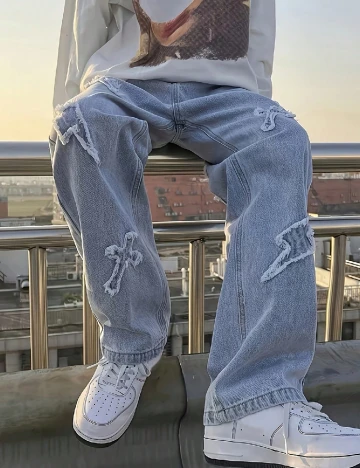 Blugi SHEIN, albastru deschis Albastru