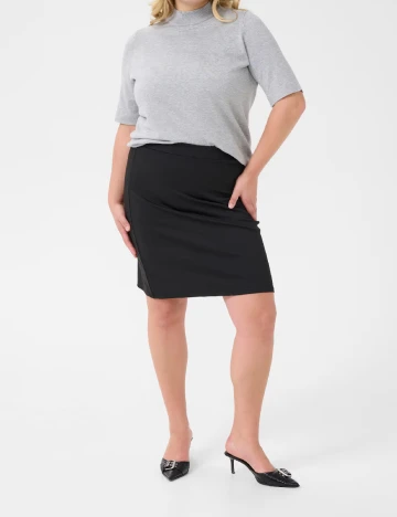 Fusta Kaffe Curve, negru Negru