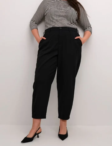 Pantaloni Kaffe Curve, negru Negru