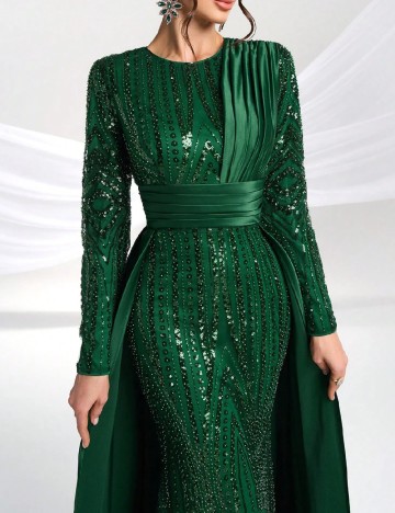 Rochie lunga Giffniseti, verde