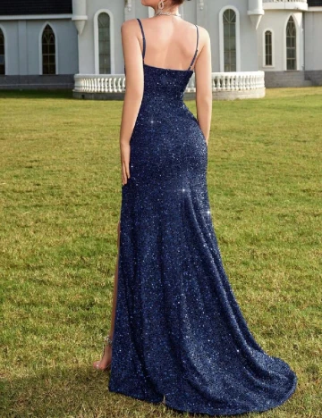 Rochie lunga ADYCE, bleumarin