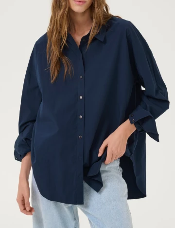 Camasa Oversize My Essential Wardrobe, bleumarin
