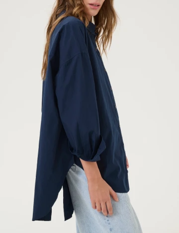 Camasa Oversize My Essential Wardrobe, bleumarin