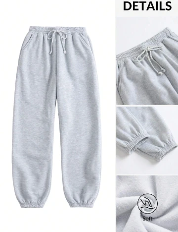 Pantaloni SHEIN, gri deschis