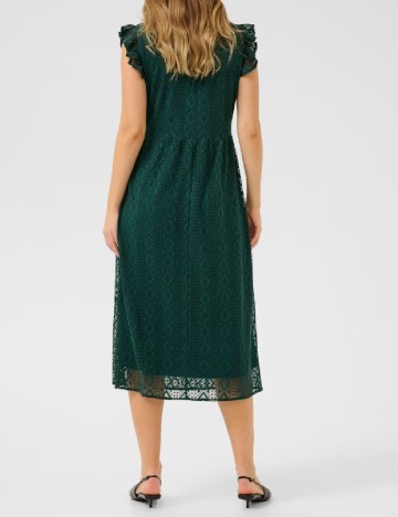 Rochie medie Cream, verde