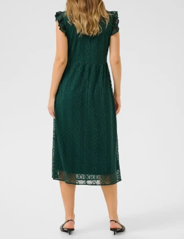 Rochie medie Cream, verde