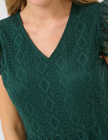 Rochie medie Cream, verde