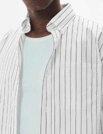 Camasa Matinique, alb/negru Alb