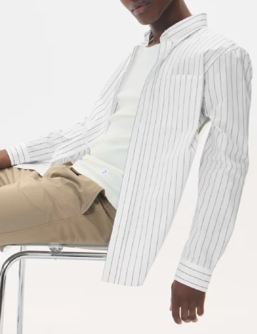 Camasa Matinique, alb/negru Alb