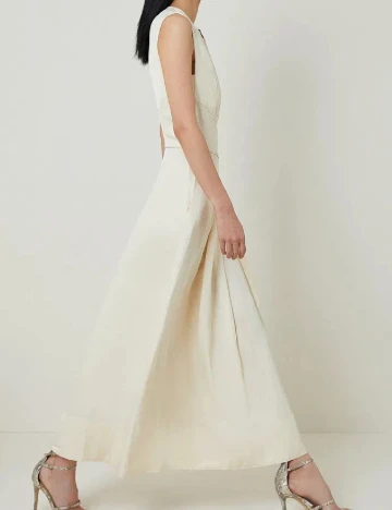 Rochie lunga Karen Millen, crem