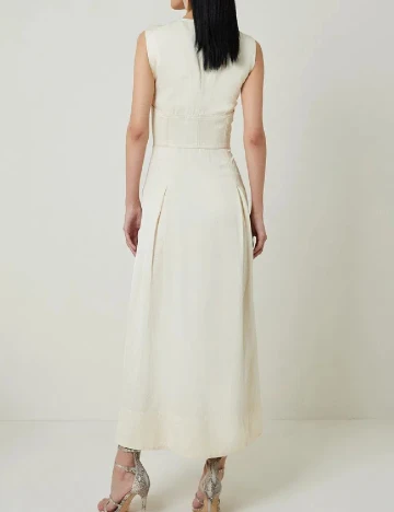 Rochie lunga Karen Millen, crem