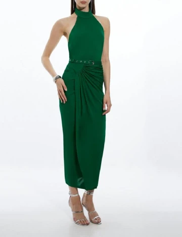 Rochie lunga Karen Millen, verde Verde