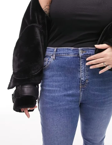 Blugi Top Shop Plus Size, albastru Albastru