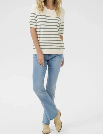 Bluza Love Copenhagen, ecru/verde Alb