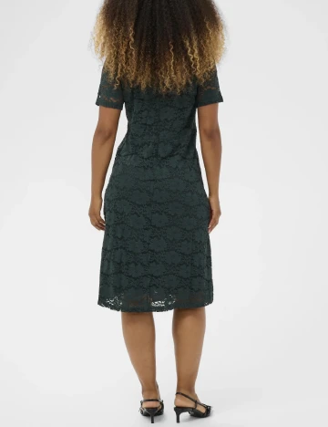 Rochie medie Cream, verde