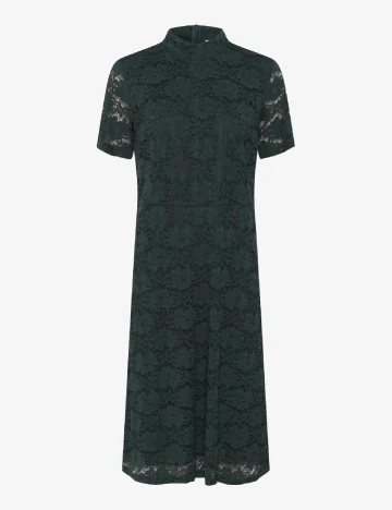 Rochie medie Cream, verde