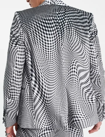 Sacou TWISTED TAILOR, alb/negru Negru
