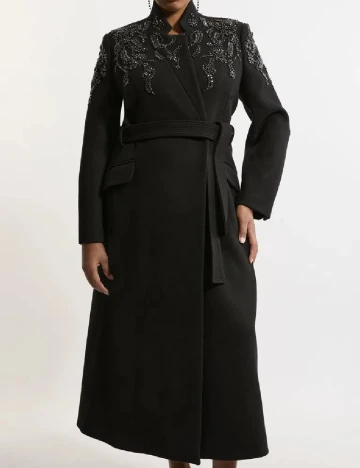 Palton Karen Millen Plus Size, negru